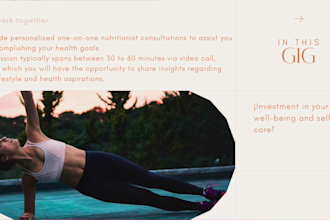 be your nutritionist for diet plan and nutrition coach
