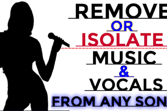 remove or isolate vocals and music from your song or video