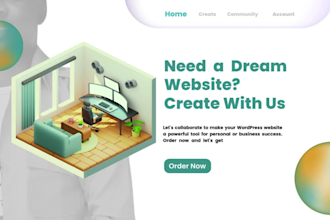 design wordpress website, wordpress landing page, ebook website, author website