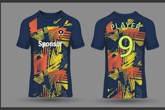 design  jersey sublimation soccer, football, esport, etc