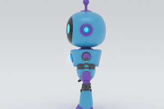 make a robot character mascot for your brand