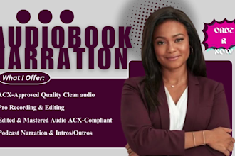 narrate your romance book, children book to acx audible standards audiobook