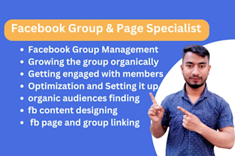 be your facebook group and page specialist