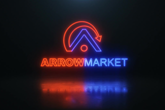 design neon style logo intro animation