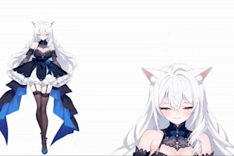 do vtuber commission live2d vtuber model vrc vroid vrm 3d vtuber live streaming