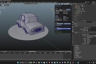 stylized 3d car models for games, animation, or illustration