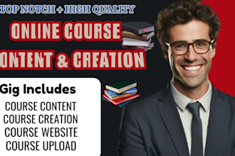 prepare masterclass online course content, course curriculum, lesson plan