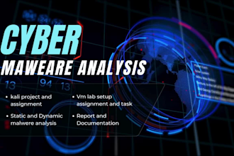 create cybersecurity lab assignments and kali vm, malware, and networking