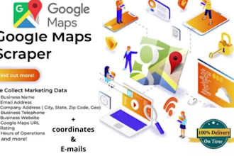 be reliable extractor,scraper,crawler for google map