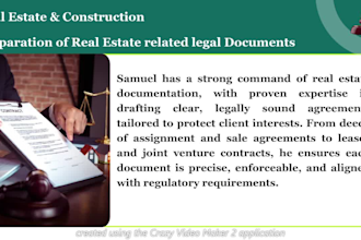 draft and review your real estate contracts and documents