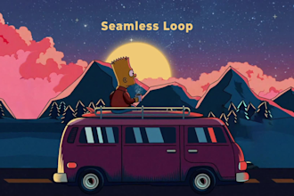 create relaxing music video animation of your images