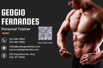 design attractive business vcard with qr code