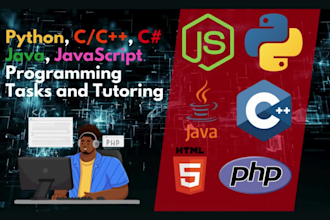 tutor you in python, c plus plus and java programming