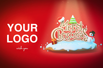 create amazing christmas video, animation card
