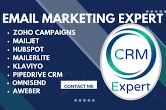 do zoho campaigns, mailjet, aweber, hubspot, pipedrive, mailerlite omnisend drip