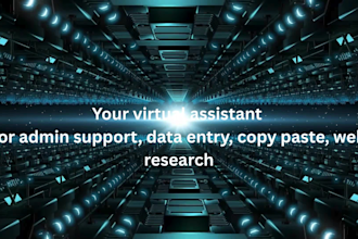 your virtual assistant for admin support, data entry, copy paste, web research
