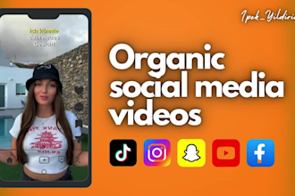 create organic social media content for you