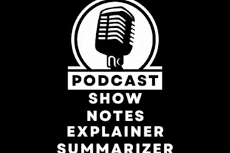 write clear and concise podcast show notes for every episode