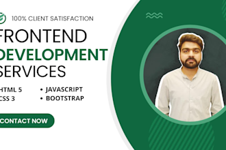 create your front end website using html5 , css3 and js