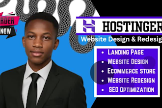 create a stunning website on hostinger design redesign services