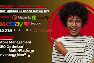 upload and list your products on amazon, shopify, shopee faire chairish and more