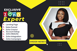 setup zoho creator zoho flow zoho one campaign zoho site book