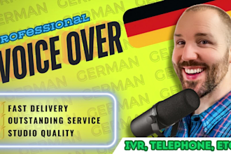 record a professional telephone announcement, IVR for you