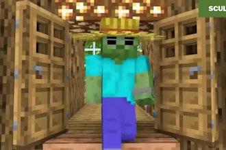 create custom 3d minecraft animation, youtube intro, outro, shorts, game assets