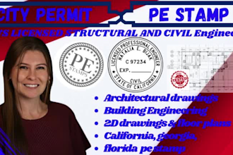 sign, stamp, seal and review your USA architectural plan as a licensed architect