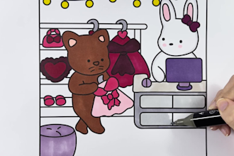 coloring page video , from your book