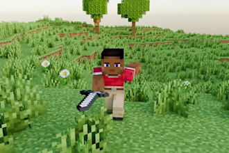 make a little minecraft animation