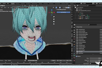 do 52 arkit blendshapes, wonder dynamic, live link,obs, roblox,ik fk, avatar 3d