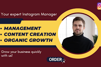 be your instagram manager for organic growth