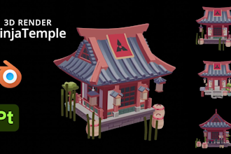 create stylized 3d buildings or game environments with clean topology