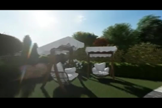 do landscape design, pool, garden, terrace, front and backyard, hardscape render