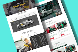 build car dealership, landing page, taxi website, car repair website