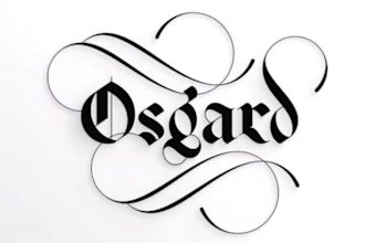 design a logo in old english, blackletter calligraphic font