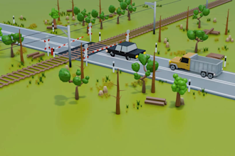 do low poly 3d models, low poly game art for mobile games