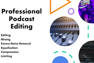 professionally edit your podcast or audiobook in 24 hours