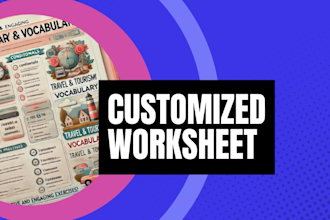 prepare custom english worksheets for all levels