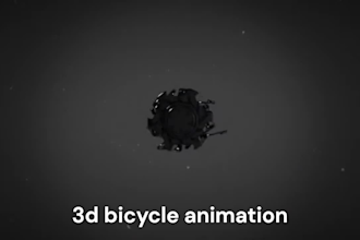 create 3d bicycle animation and 3d product animation 3d models for vehicle