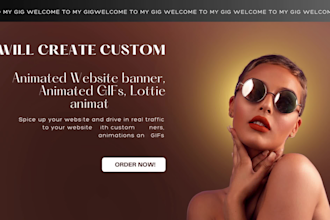 do animated website banner, animated gifs, hero section image