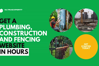 create a plumbing, fencing, and construction wordpress website or redesign