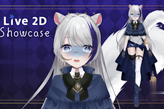 create custom live 2d vtuber model, live 2d rigging, vtuber commission