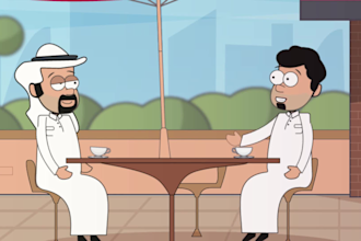 create 2d cartoon animation scene