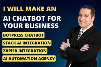 make an ai chatbot using botpress, voiceflow, and zapier as ai automation agency