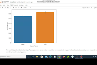 do data science analysis, data visualization using python