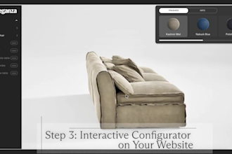 3d product configurator web app threejs interactive website webgl verge3d model