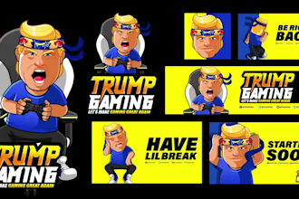 design pro animated screen for twitch streamer, kick, facebook gaming