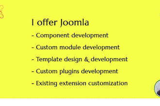 develop joomla extension for you